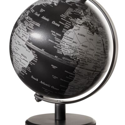 GAGARIN globe, 13 cm diameter, black, silver