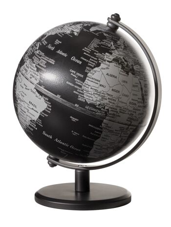Globe GAGARIN, diamètre 13 cm, noir, argent 1