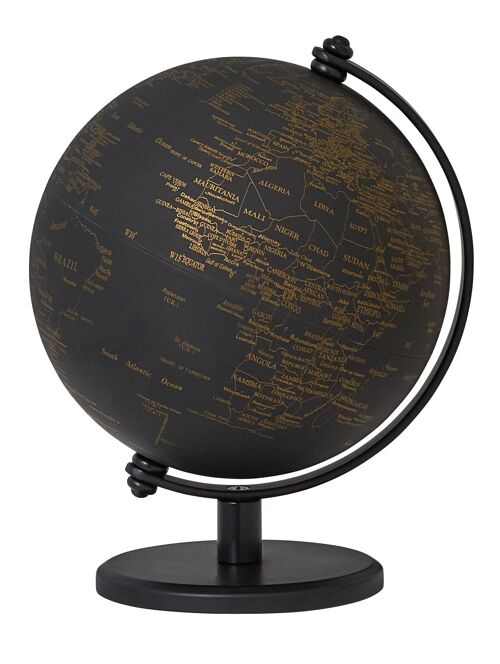 GAGARIN Globus, 13 cm Durchmesser, goldfarben, schwarz