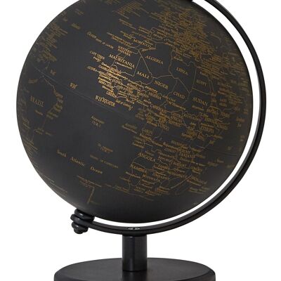 GAGARIN globe, 13 cm diameter, gold, black