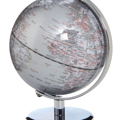 GAGARIN globe, 13 cm diameter, silver