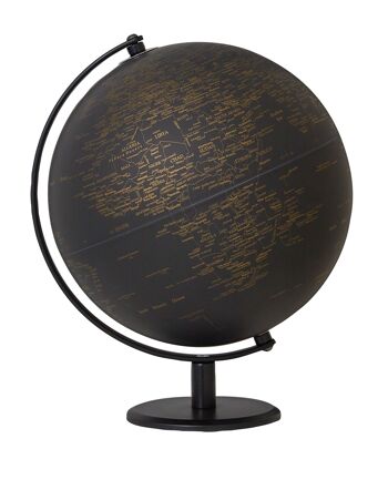 Globe PLANET, diamètre 25 cm, doré, noir 1