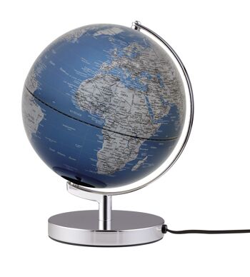 Globe TERRA LIGHT, diamètre 25 cm, bleu métallisé, argent 1