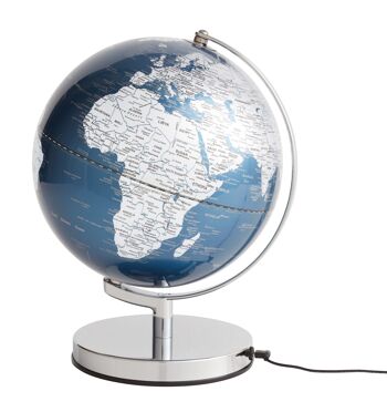 Globe TERRA LIGHT, diamètre 25 cm, bleu métallisé, argent 2