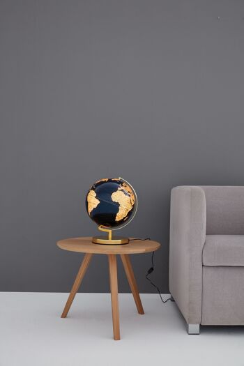 Globe TERRA LIGHT, diamètre 25 cm, bleu foncé, doré 7