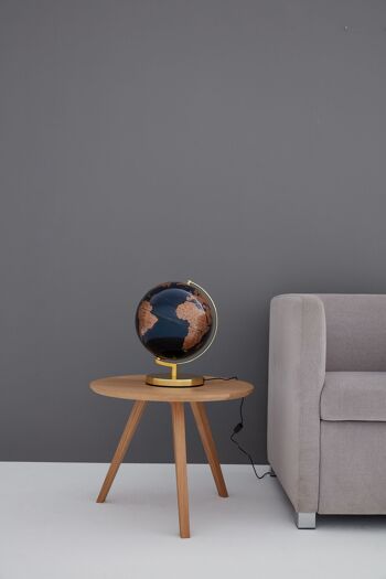 Globe TERRA LIGHT, diamètre 25 cm, bleu foncé, doré 8