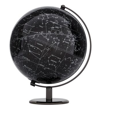 Globo terráqueo TERRA LIGHT, 25 cm de diámetro, negro