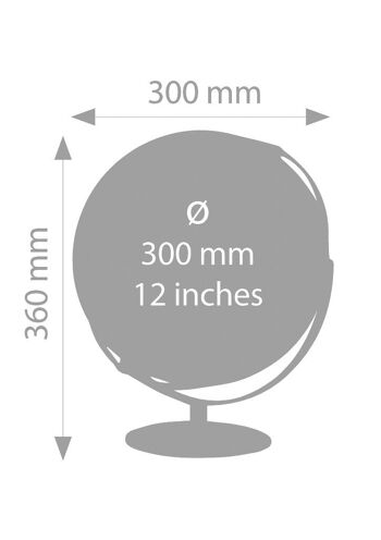 Globe JURI, diamètre 30 cm, bleu, vert 2