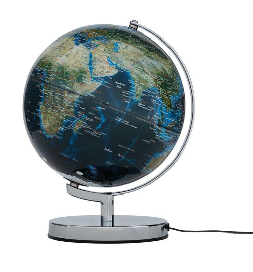 TERRA LIGHT Globus, 25 cm Durchmesser, dunkelblau, grün