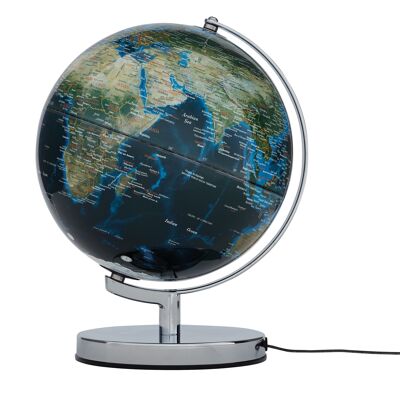 TERRA LIGHT globe, 25 cm diameter, dark blue, green