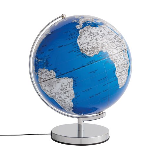 STELLAR LIGHT Globus, 30 cm Durchmesser, blau, silberfarben