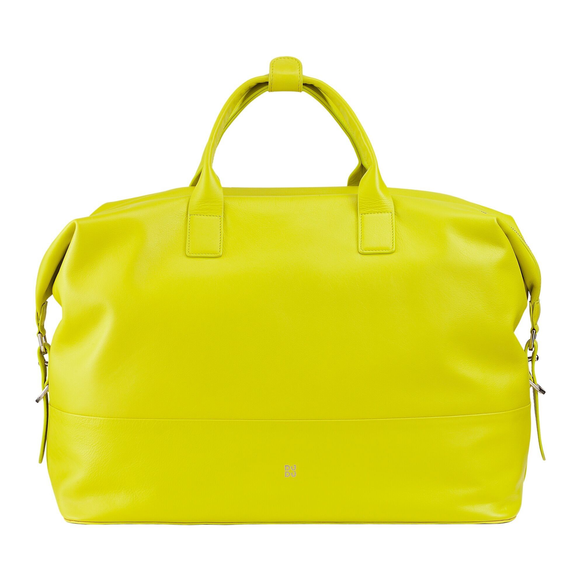 DUDU Borsa weekender in pelle borsone da viaggio lime