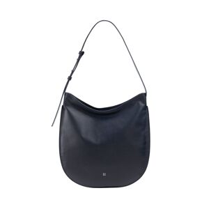 DUDU Sac hobo femme en cuir zippé marine