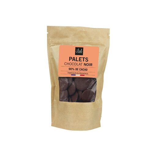 Palets de chocolat noir (cacao 90% min)