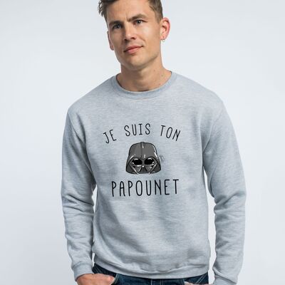 CHINESISCHER GRAUER SWEATSHIRT FÜR HERREN „ICH BIN DEIN DADDY“.