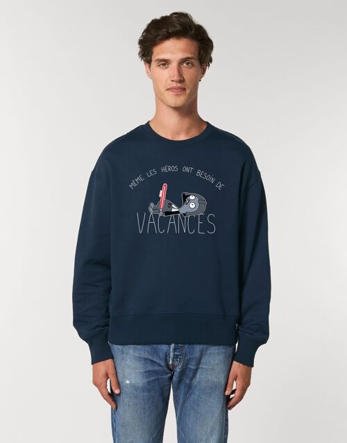 SWEAT NAVY HOMME HEROS VACANCES DARK VADOR