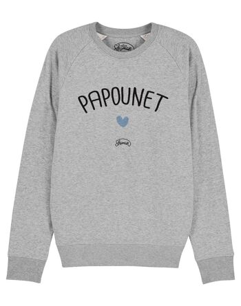 SWEAT GRIS CHINE HOMME PAPOUNET