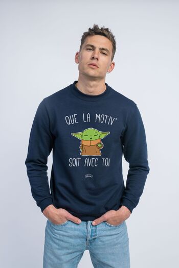 SWEAT NAVY HOMME QUE LA MOTIV SOIT AVEC TOI