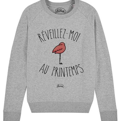 WOMEN'S CHINA GRAY SWEATSHIRT WAKE ME UP IN SPRING