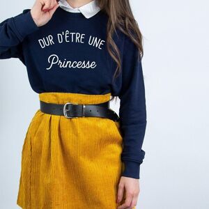 SWEAT NAVY FEMME DUR D'ETRE UNE PRINCESSE