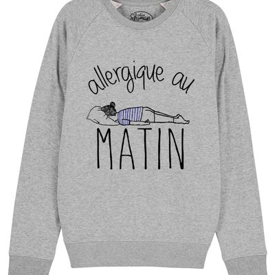 CHINA GRAY SWEATSHIRT FOR MEN ALLERGIC IN THE MORNING