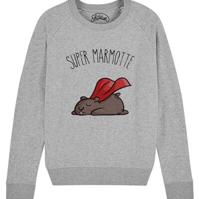 SUDADERA MUJER SUPER MARMOTTE GRIS CHINA