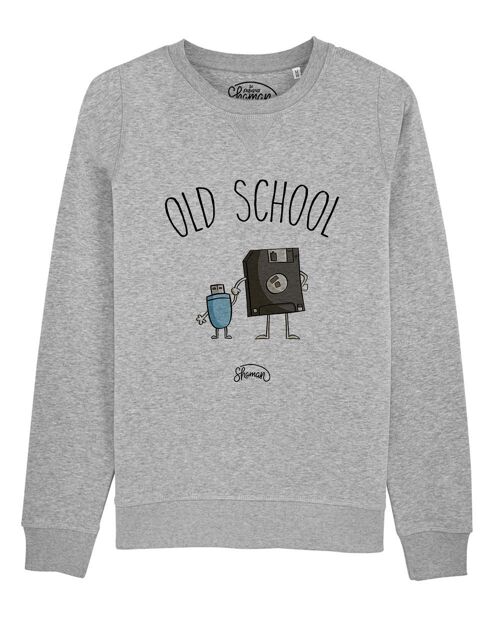 SWEAT GRIS CHINE HOMME OLD SCHOOL