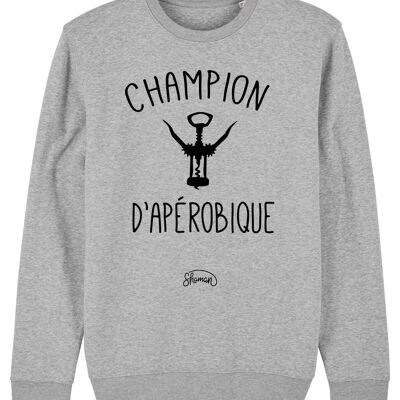 SWEAT GRIS CHINE HOMME CHAMPION D'APÉROBIQUE