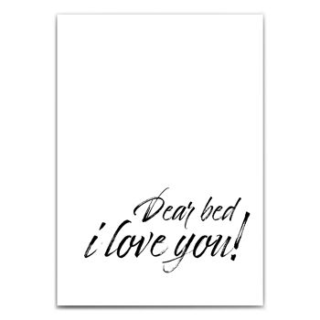 Dear Bed, je t'aime, affiche pour la chambre 5