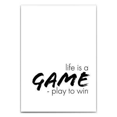 La vita è un gioco - Immagine motivazionale
