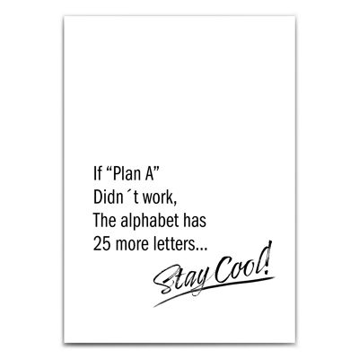 Stay Cool - Poster motivazionale