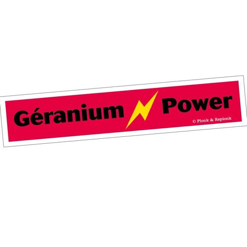 Autocollant - Géranium Power.