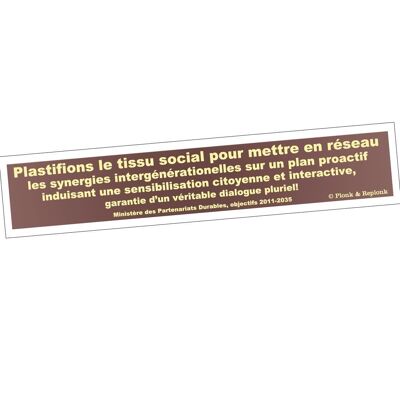 Sticker - Let's laminate the social fabric to network...