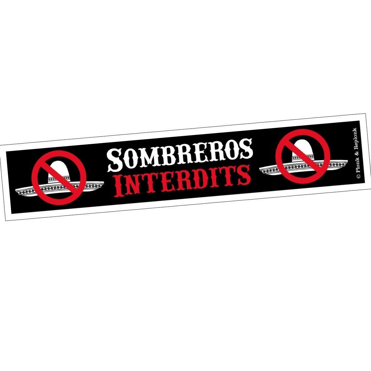 Adesivo adesivo - Sombreri proibiti.