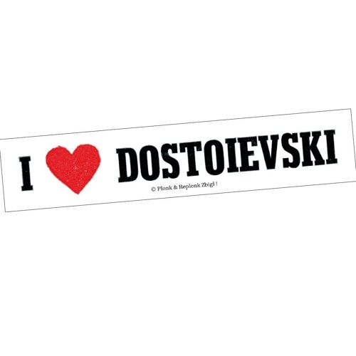 Autocollant - I love Dostoievski.