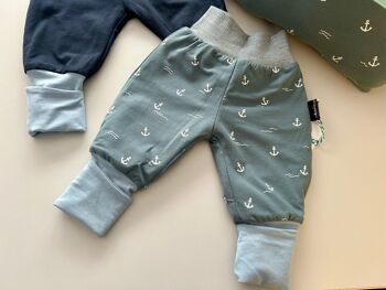 Joli pantalon réversible Legi avec petites ancres look 2en1 6