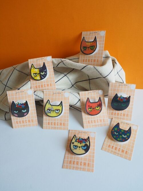 Broches en plastique Rétractable - Grumpy cat