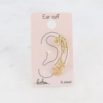 Earcuffs 3 fleurs - doré 3