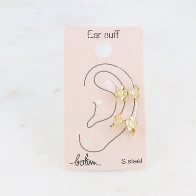Golden earcuffs - lily flower
