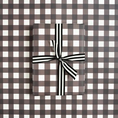 Gingham Wrapping Paper | Black and White