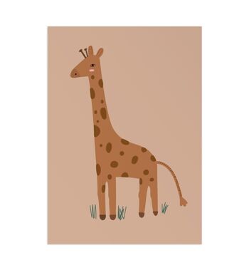 Affiche pour enfants animaux girafe, papier écologique et emballage 4