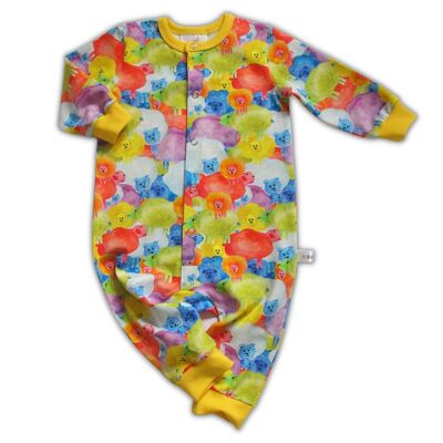 Tutina da neonato in jersey di cotone biologico con pecora acquerello