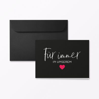 Carte de deuil "Forever" carte pliante A6 paysage incl. Enveloppe + finition