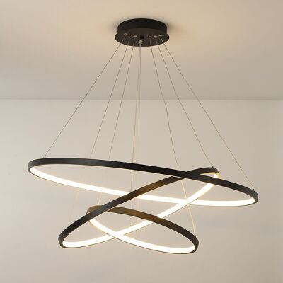 Lámpara de araña de interior con ondas regulables y iluminación LED moderna y elegante
