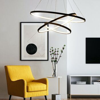 Lustre d’intérieur waves dimmable éclairage LED moderne et élégan 3