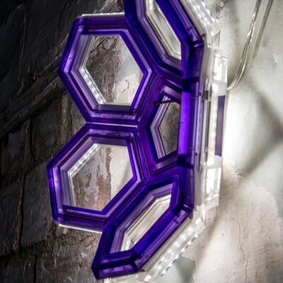 C5 direct wall lamp, ground powered, purple