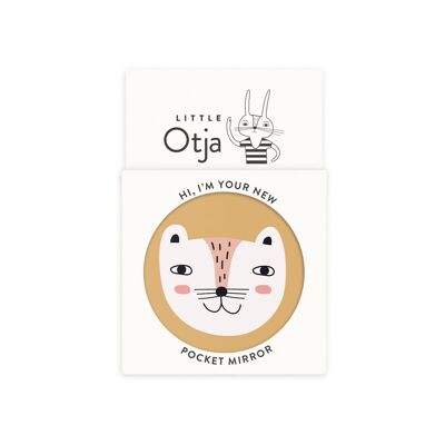 Cutie Cat Pocket Mirror — Tan
