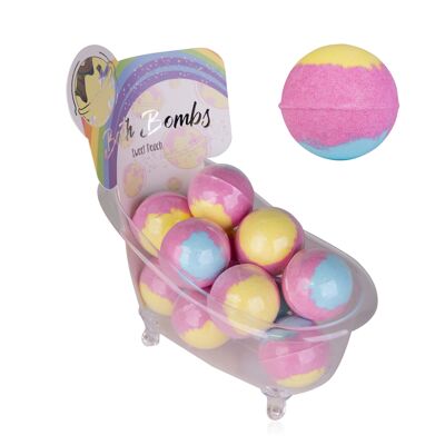 Boule effervescente +baignoire, senteur pêche-3559653