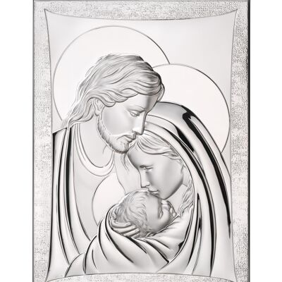 Wall and stand icon picture 33x44 cm silver "Holy Family" line