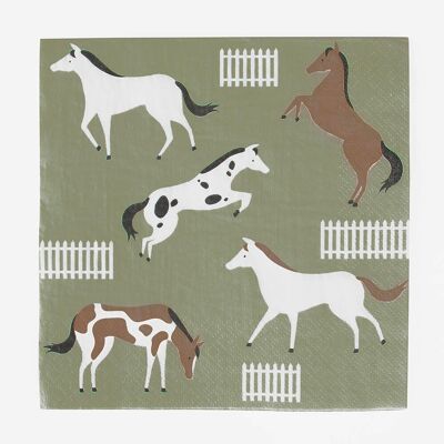 20 Servilletas de papel: caballo